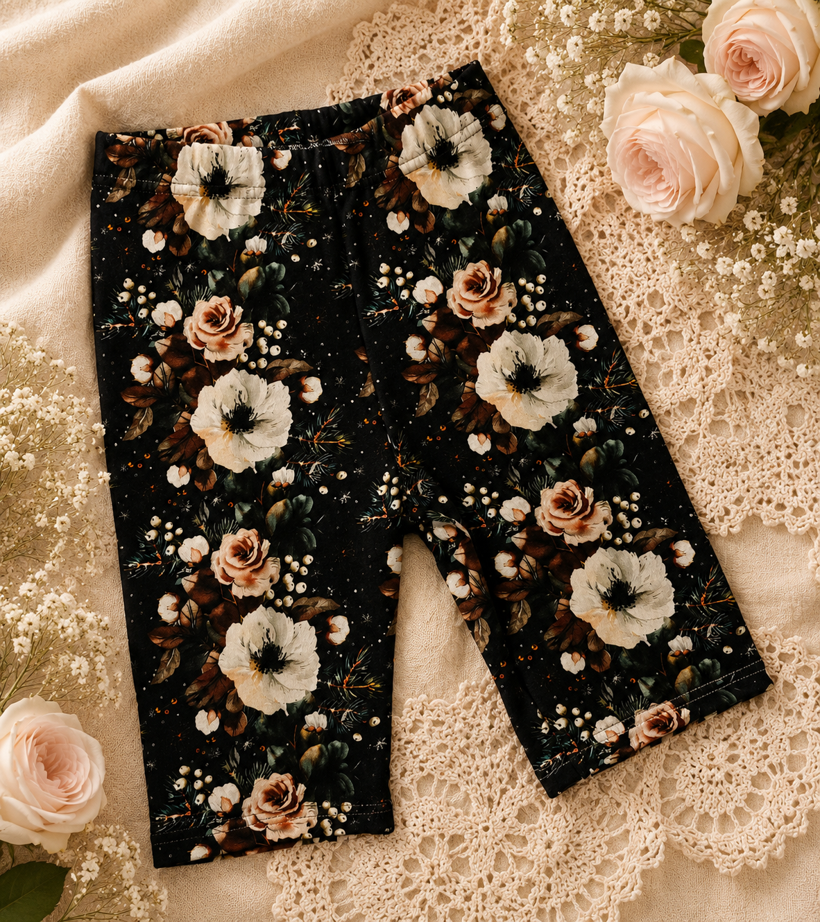 Legginsy Kolarki Dziewczęce Vintage Flowers