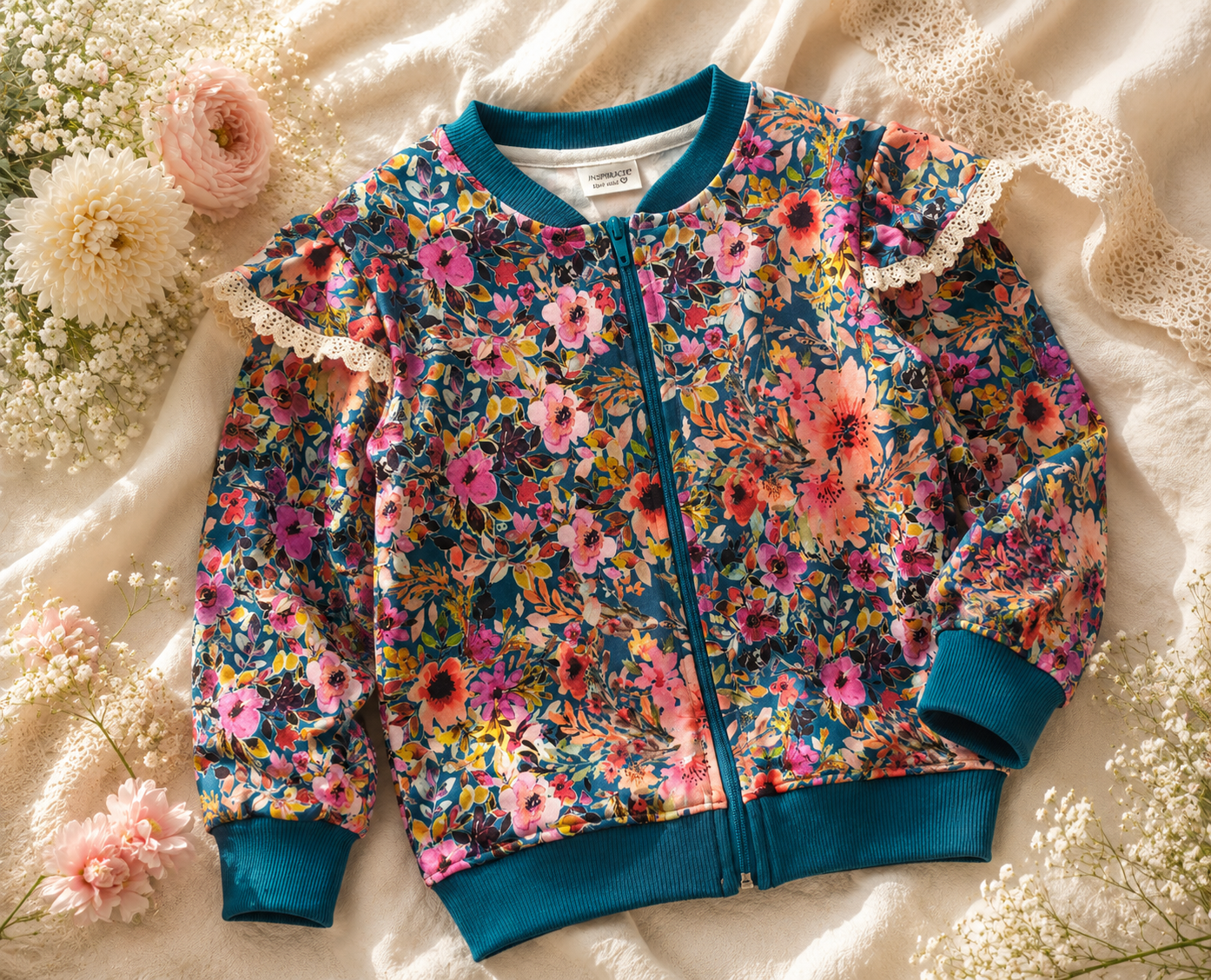 Bluza Bomberka Dziewczęca Flower Garden