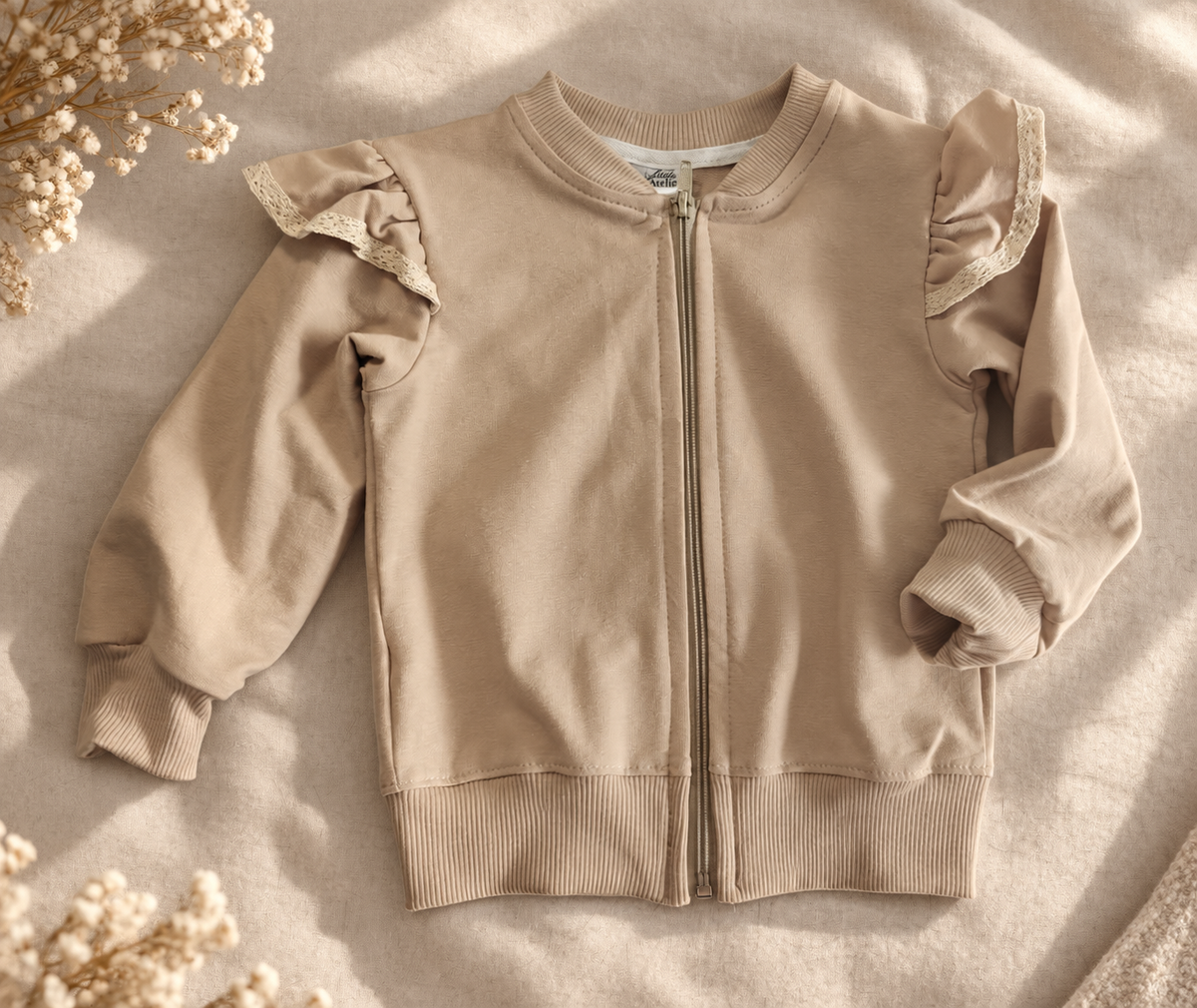 Bluza dziewczęca „Beżowa Elegancja” Little Atelier Premium