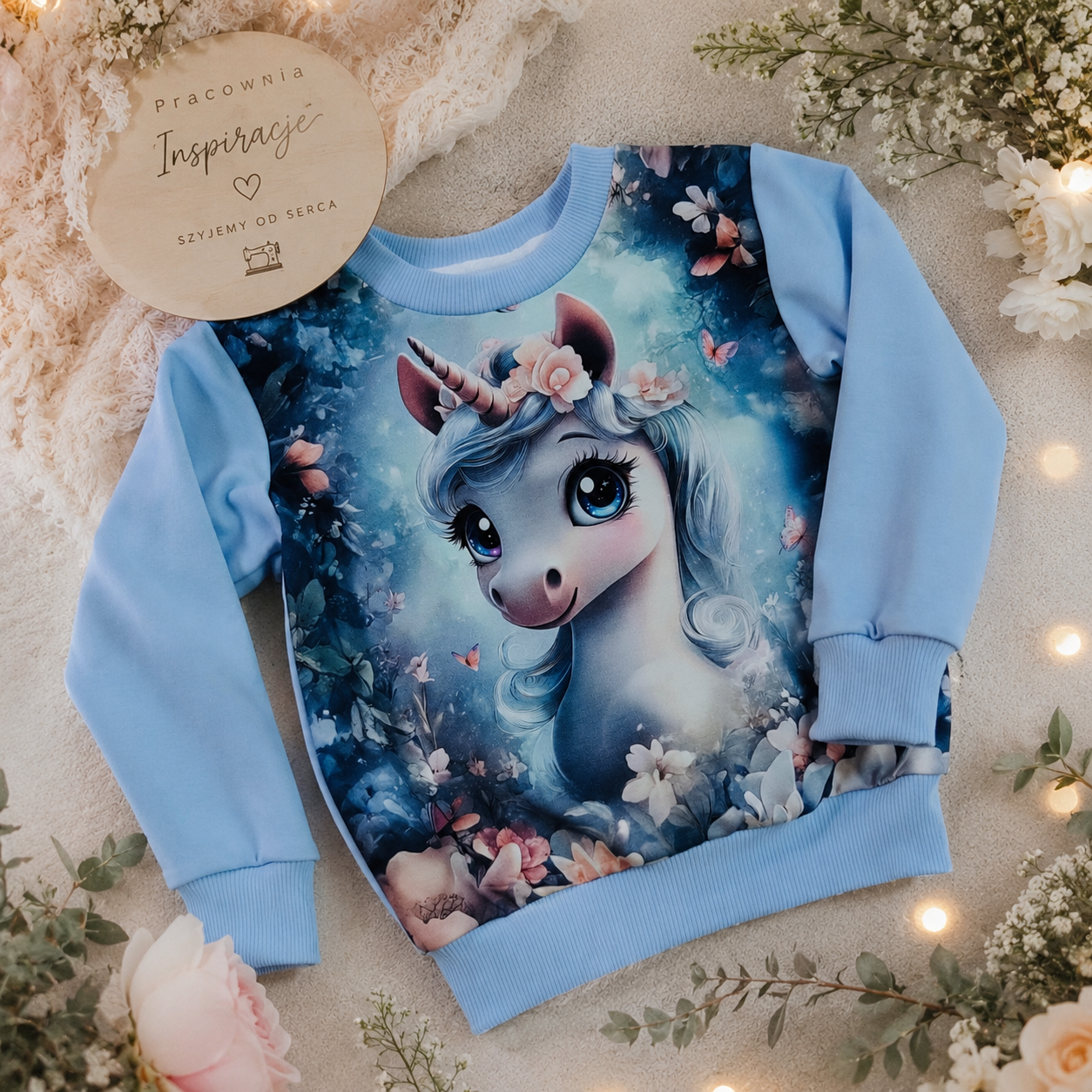 Bluza Jednoróżec w Kwiatach