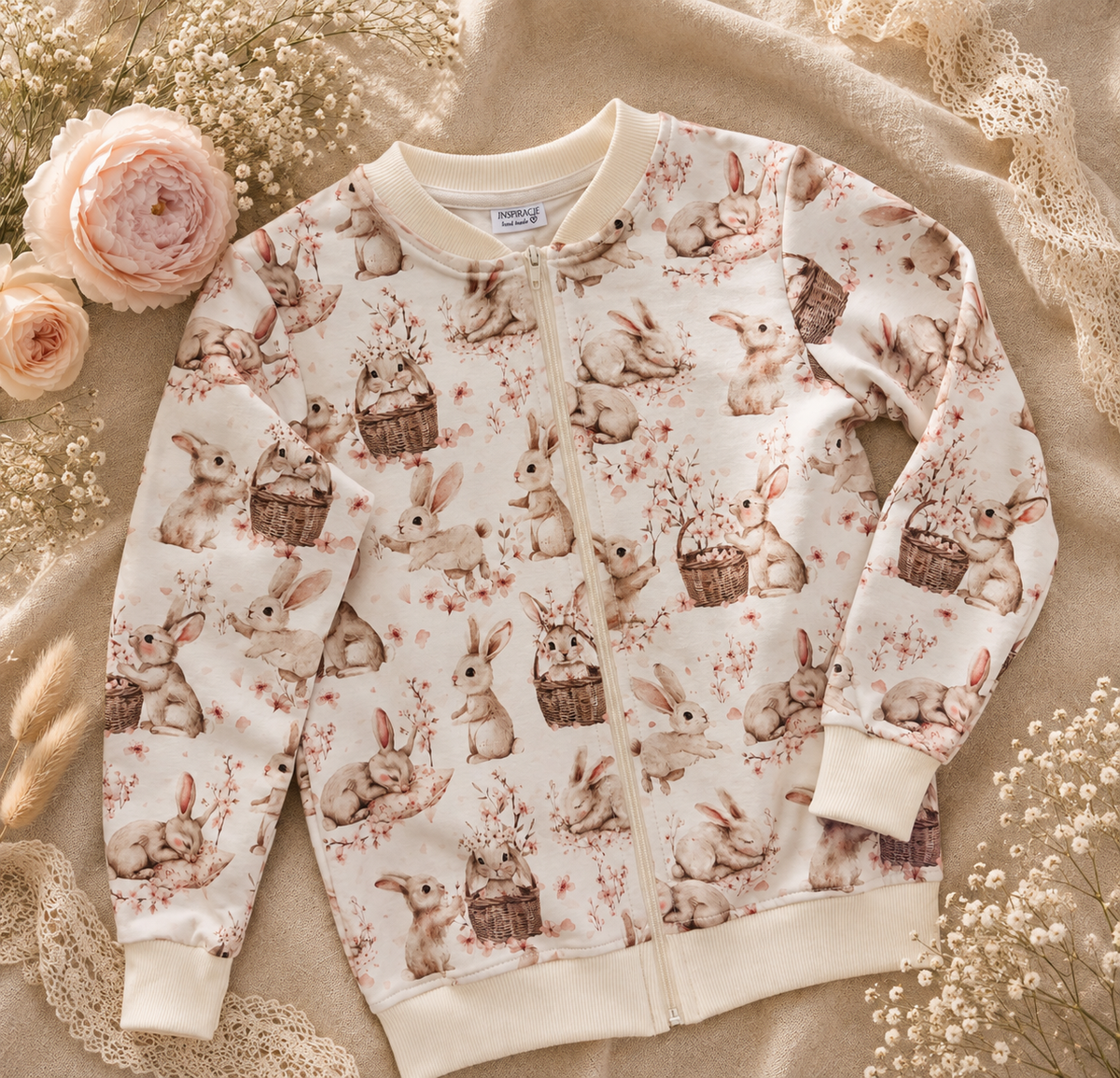 Bluza rozpinana „Wiosenne Króliczki”