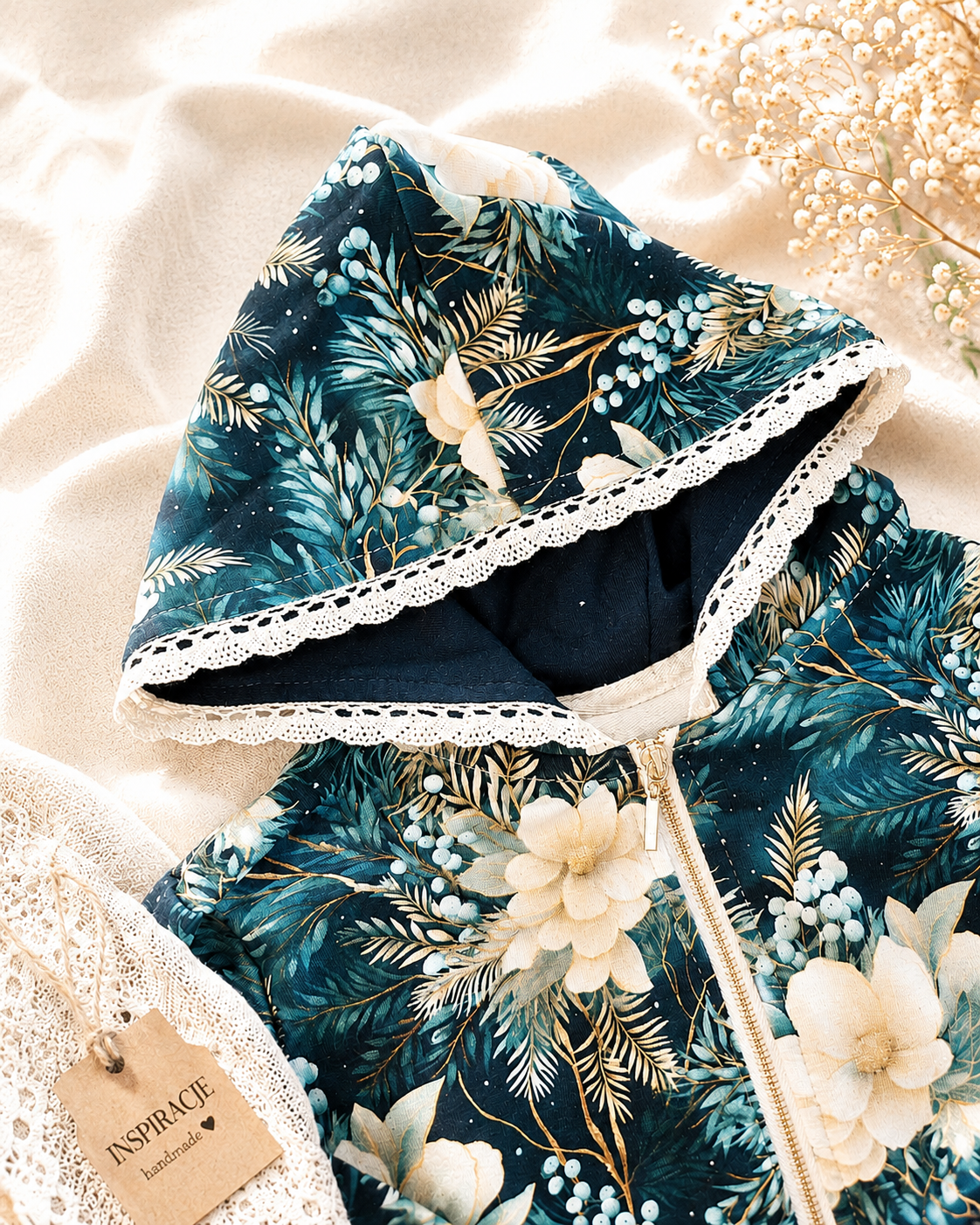 Bluza dziecięca z kapturem „Midnight Garden”