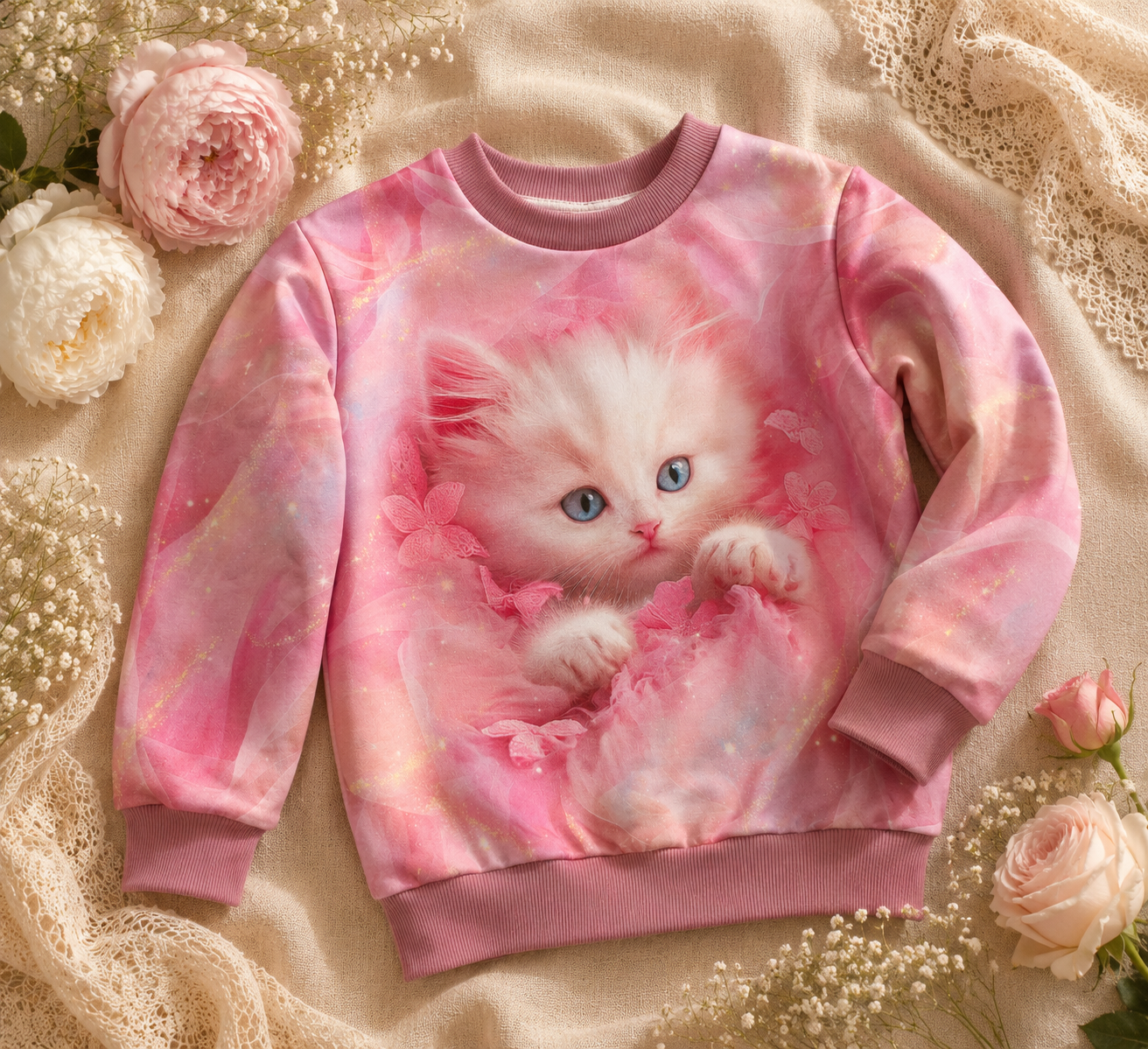 Bluza dziecięca „Sweet Kitty” – odzież dziecięca premium
