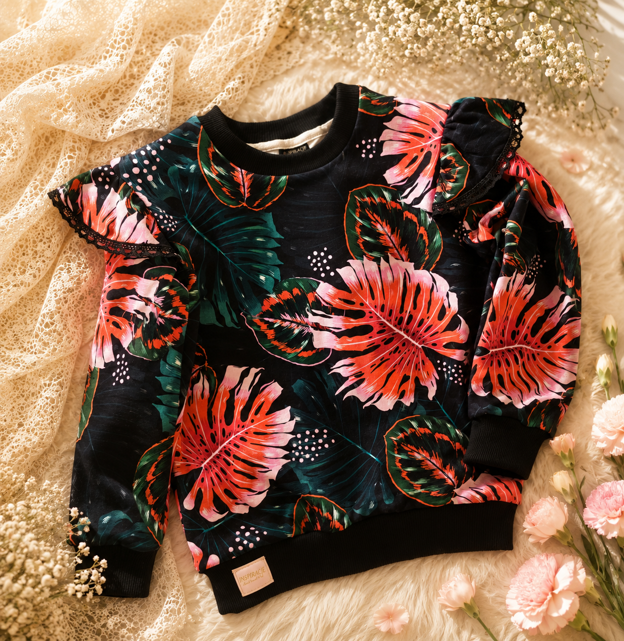 Bluza dziewczęca „Tropikalna Elegancja” | Little Atelier
