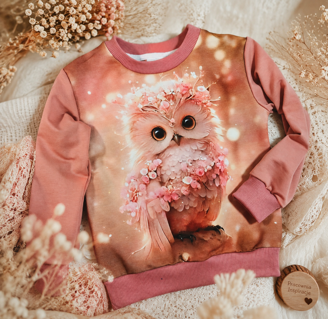Bluza dziecięca Różowa Sówka