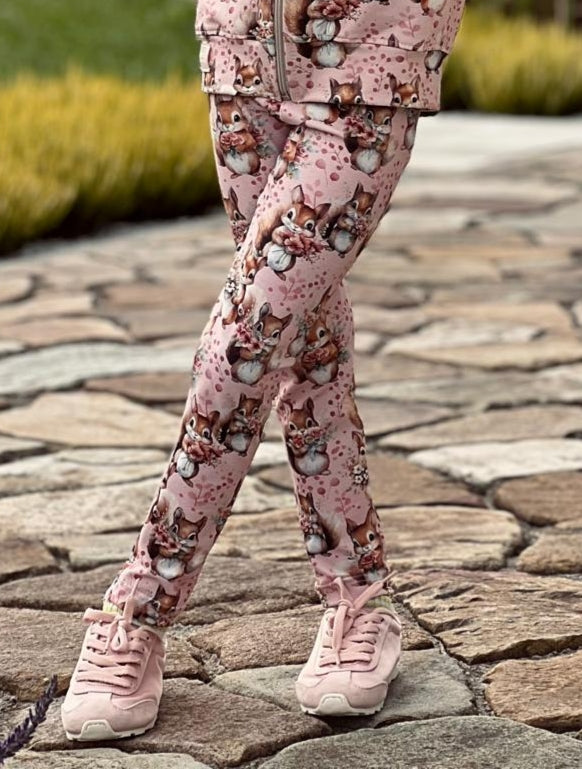 Legginsy dziewczęce „Leśna Wiewiórka” | Little Atelier