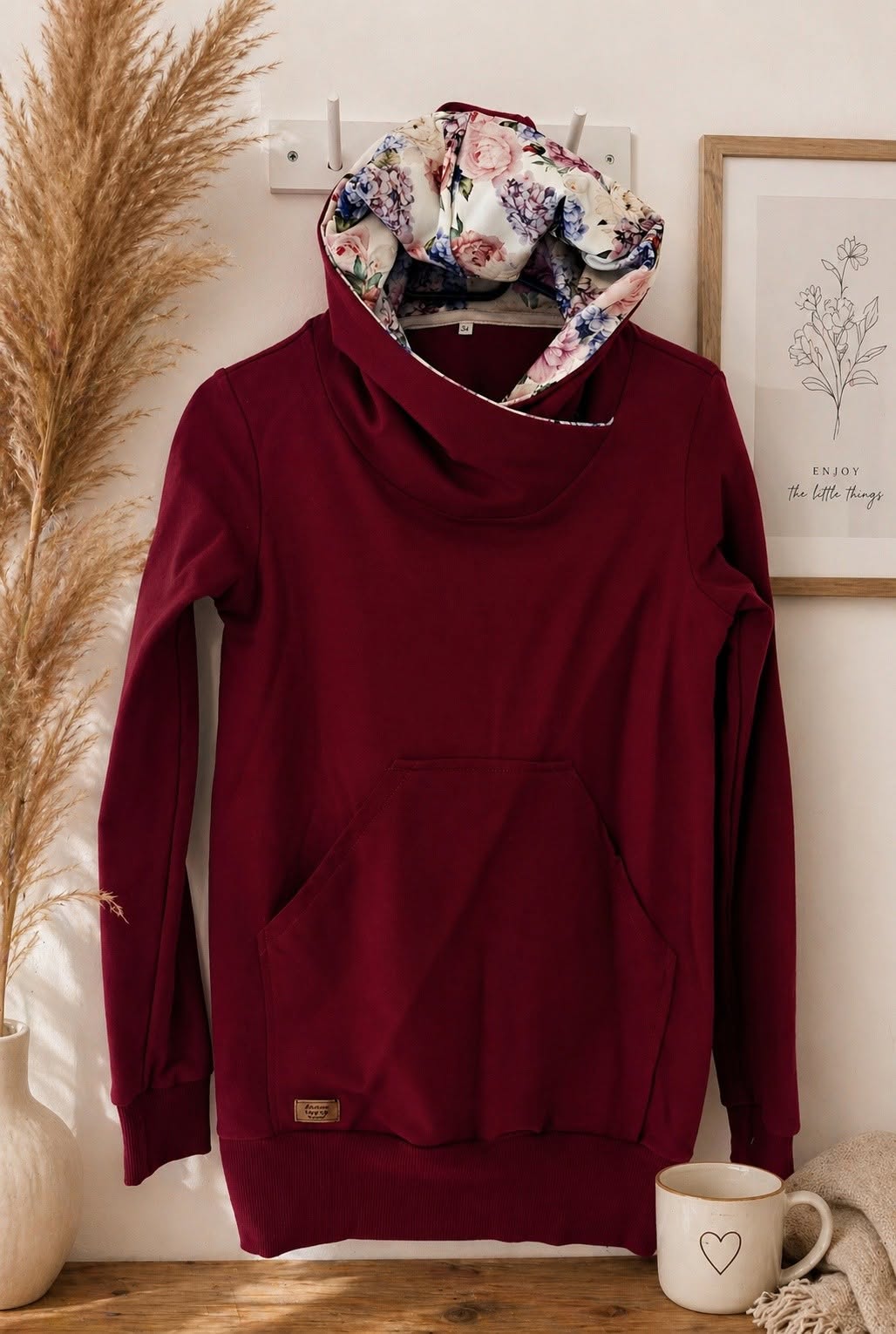 Bluza damska Burgundy Blossom Premium