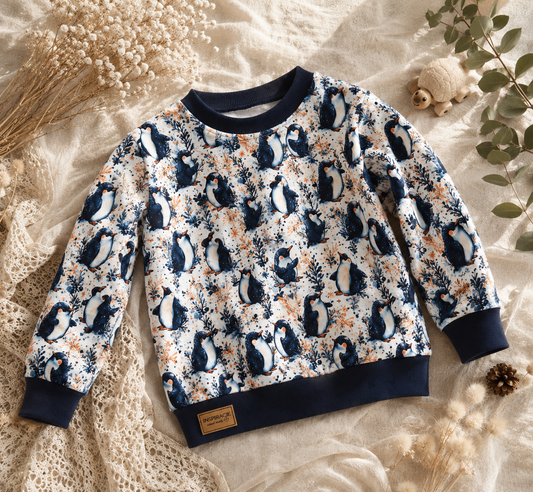 Bluza dziecięca „Pingwinki” – bluza premium dla chłopca i dziewczynki | Little Atelier