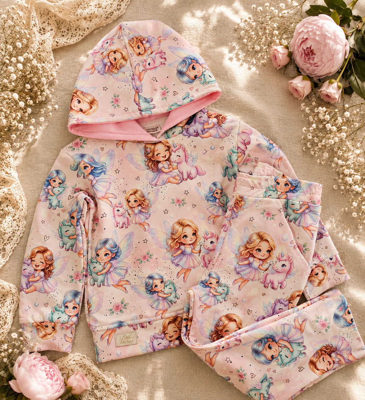 Dres dziecięcy „Magiczne Wróżki” – komplet premium z kapturem | Little Atelier