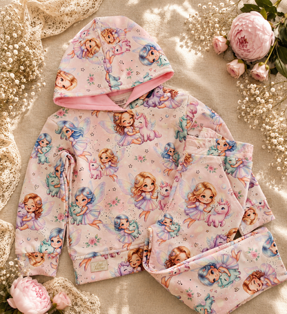 Dres dziecięcy „Magiczne Wróżki” – komplet premium z kapturem | Little Atelier