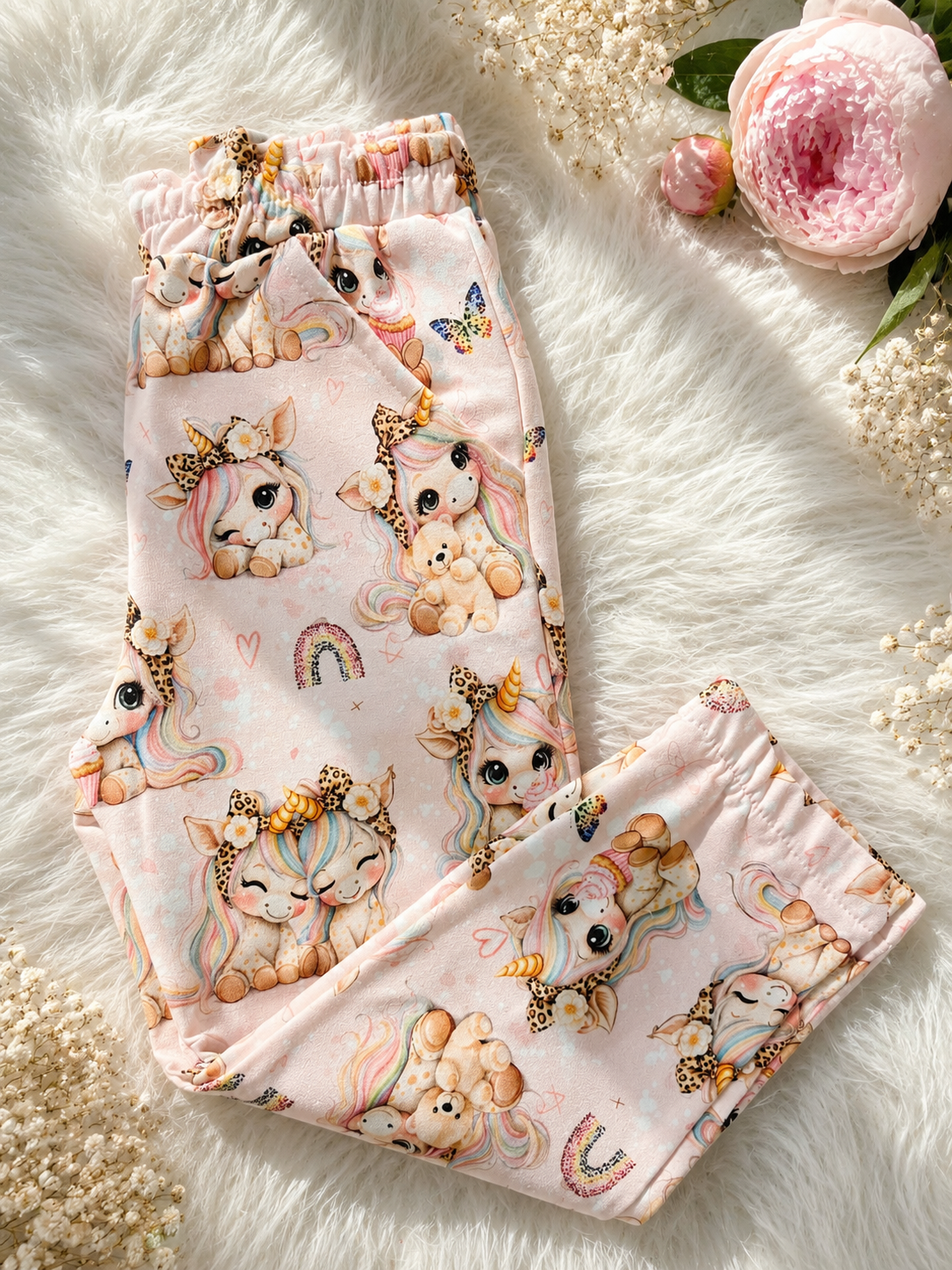 Dres dziecięcy „Pastelowy Jednorożec” – komplet premium z kapturem | Little Atelier