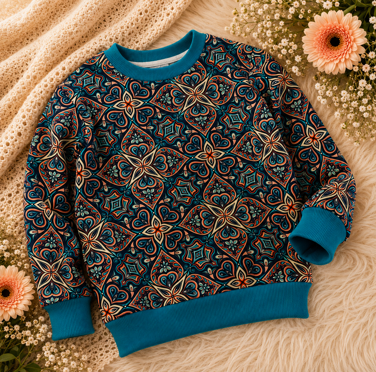 Bluza Dziecięca Mandala Turkusowa