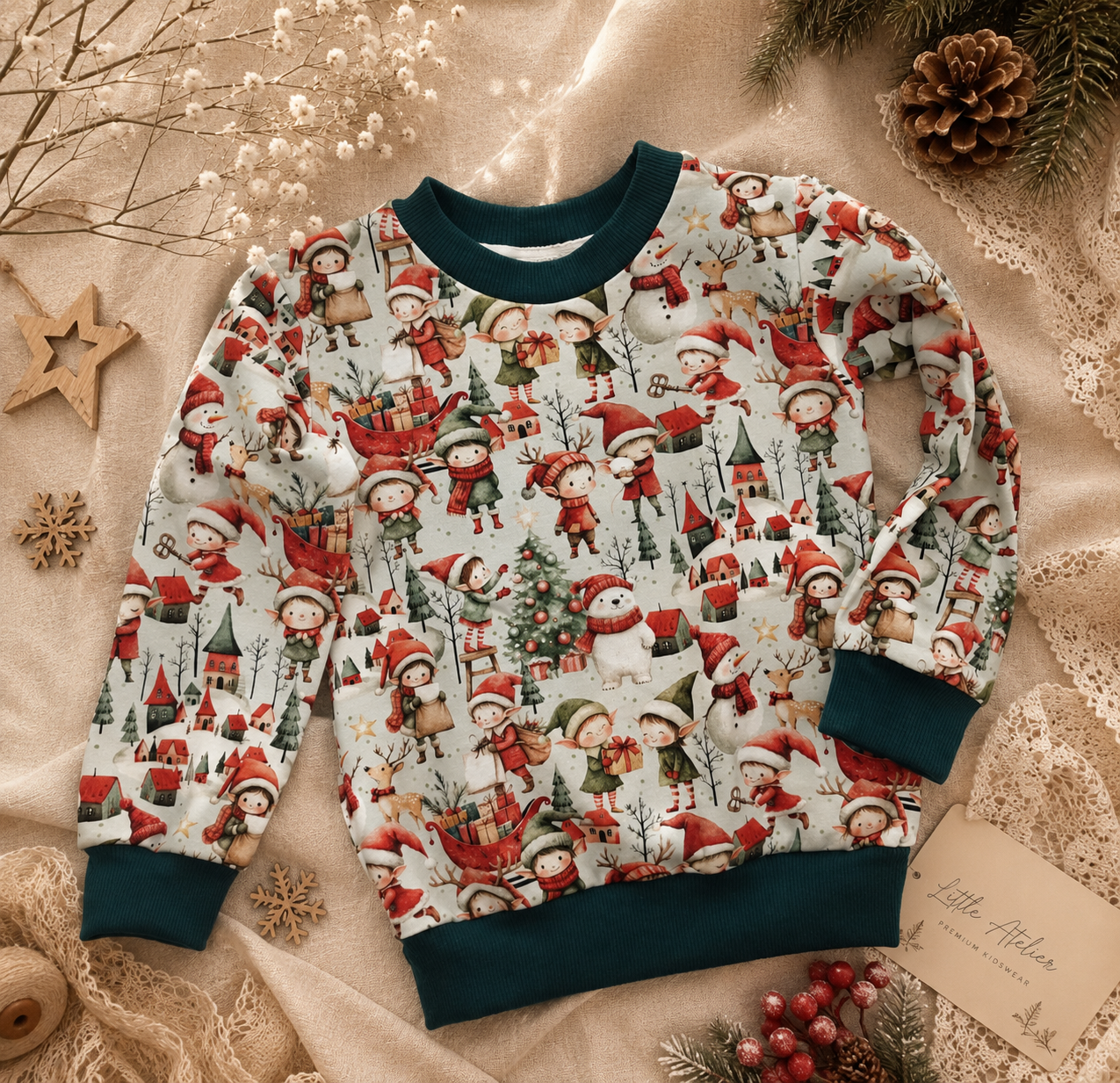 Bluza dziecięca „Świąteczne Skrzaty” – odzież dziecięca premium