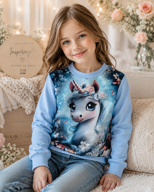 Bluza Jednoróżec w Kwiatach