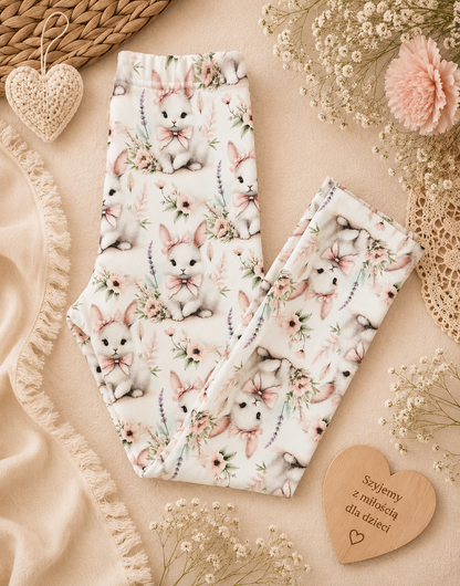 Legginsy dziecięce Premium – Bunny Blossom 🐰🌸