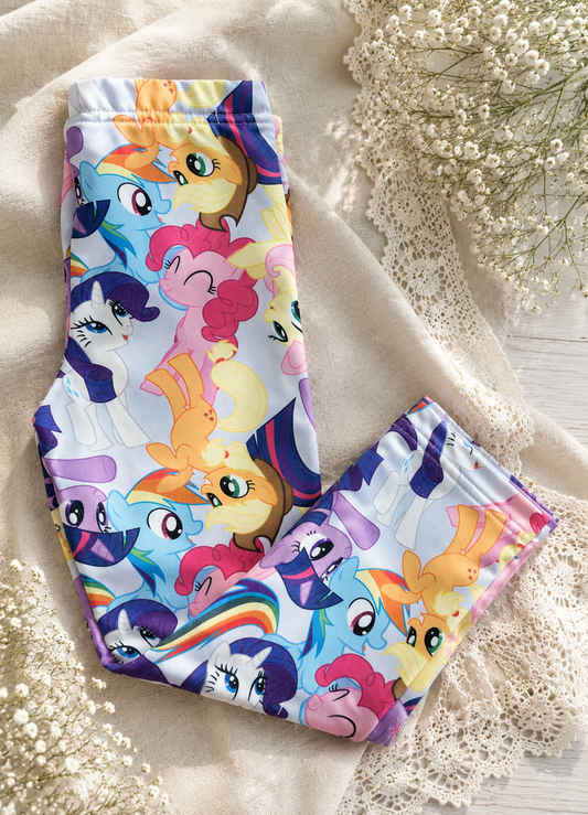 Legginsy dziecięce Pony – kolorowe legginsy dla dziewczynki | Little Atelier