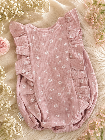Rampers muślinowy „Dusty Daisy” | Little Atelier