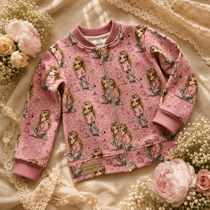 Bluza dziecięca rozpinana „Bubble Girl Zip” – odzież dziecięca premium ZZ