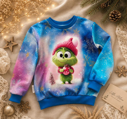 Bluza dziecięca „Świąteczny Grinch” – odzież dziecięca premium