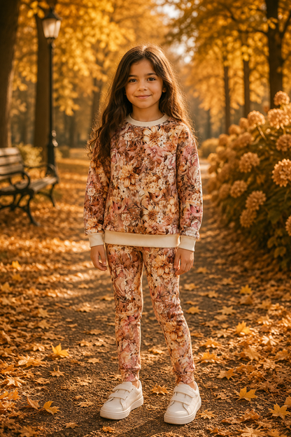 Bluza dziecięca z falbankami „Jesienny Ogród” – odzież dziecięca premium ZZ