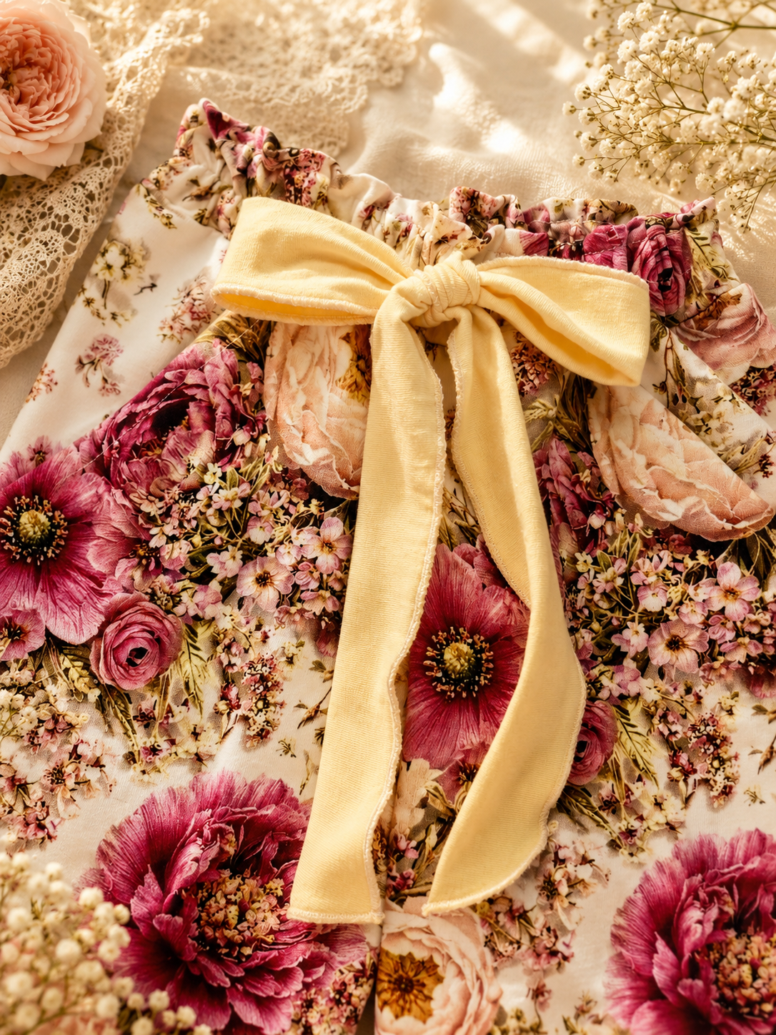 Komplet dziecięcy premium „Blossom Garden” – bluza z kapturem i spodnie