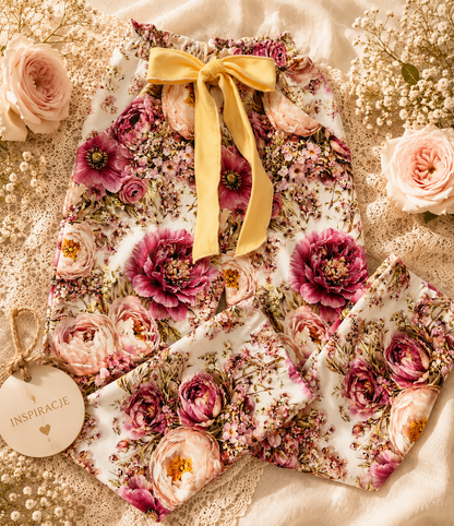Komplet dziecięcy premium „Blossom Garden” – bluza z kapturem i spodnie