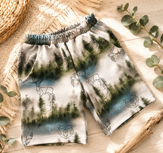 Spodenki dziecięce „Leśna Przygoda” | Little Atelier