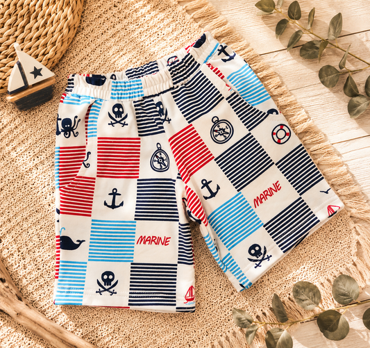 Spodenki dziecięce „Marine Adventure” | Little Atelier