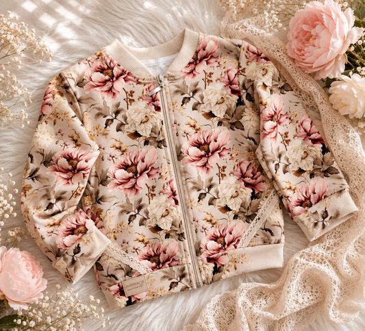 Bluza bomberka dziecięca „Vintage Garden” | Little Atelier