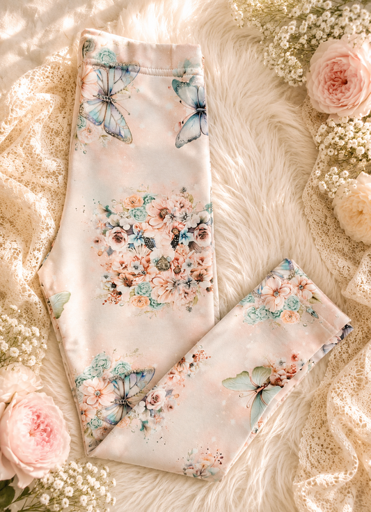 Legginsy dziecięce „Motyli Ogród” | Little Atelier