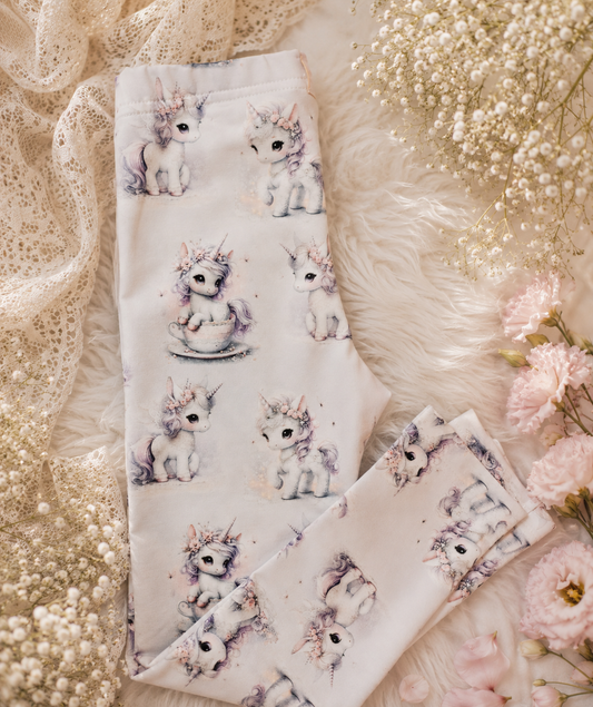Legginsy dziewczęce „Magiczne Jednorożce” | Little Atelier