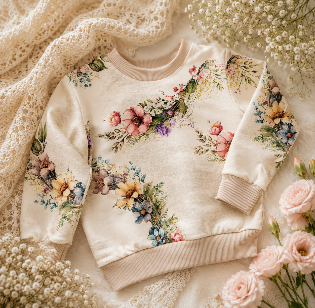 Bluza dziewczęca „Kwiatowa Łąka” | Little Atelier