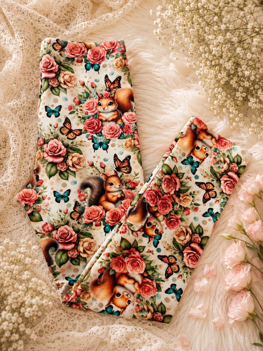 Legginsy dziewczęce „Leśna Wiewiórka” | Little Atelier