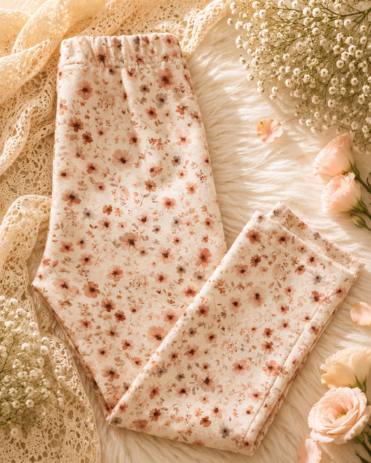 Legginsy dziewczęce „Drobne Kwiaty” | Little Atelier