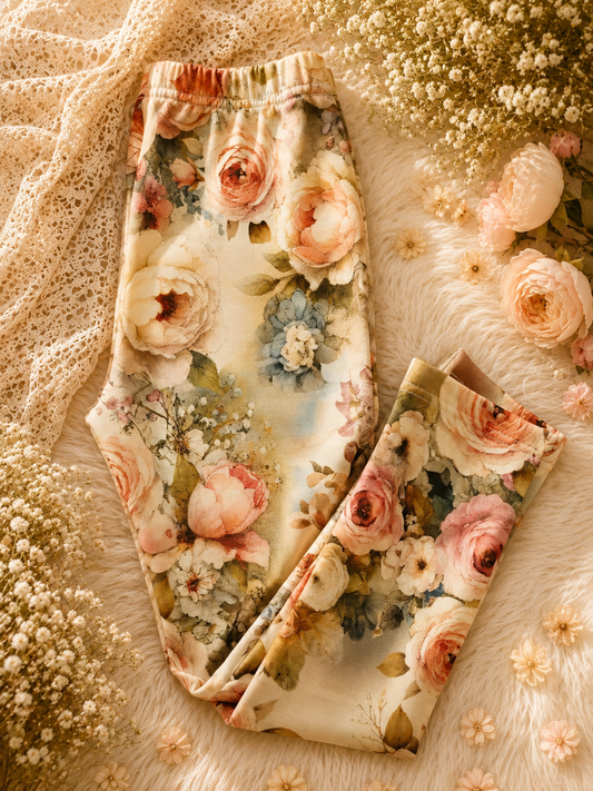 Legginsy dziecięce w kwiaty – odzież dziecięca premium Little Atelier