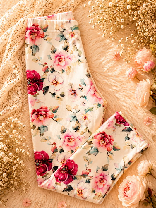 Legginsy dziewczęce „Romantyczny Ogród” | Little Atelier