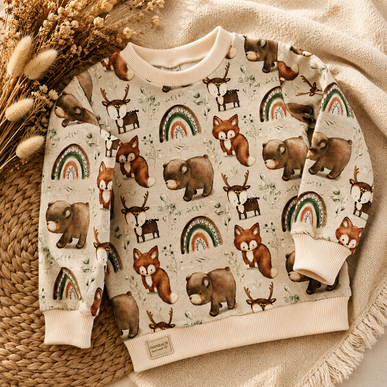 Bluza dziecięca Leśne Zwierzątka – odzież dziecięca premium Little Atelier