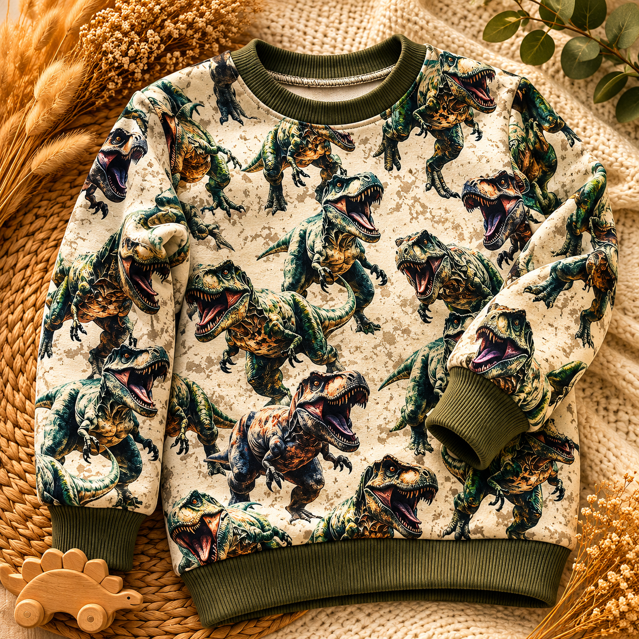 Bluza dziecięca Dinozaury T-Rex – odzież dziecięca premium Little Atelier
