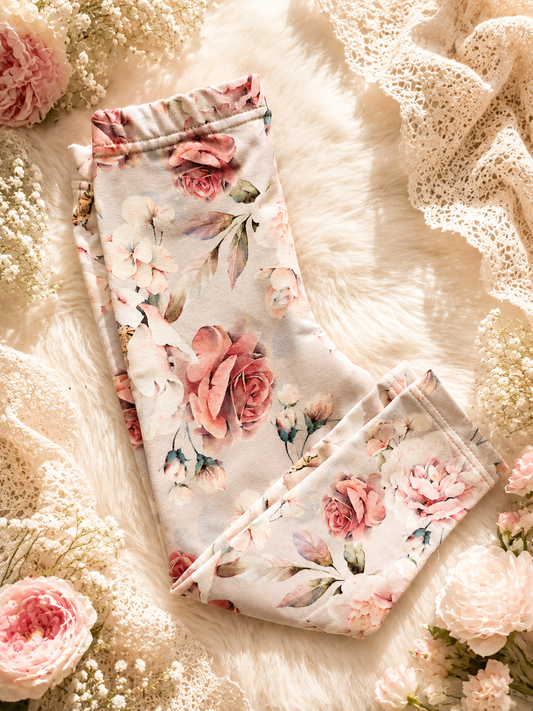 Legginsy dziecięce Różany Ogród – odzież dziecięca premium Little Atelier