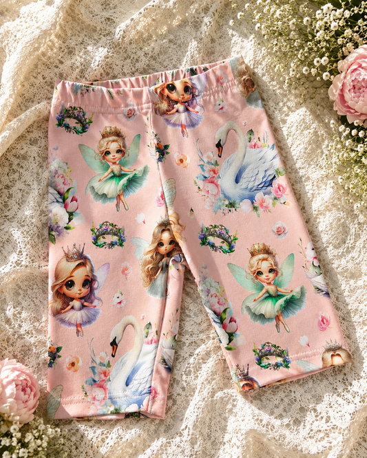 Kolarki dziecięce „Baletnice i Łabędzie” – bawełniane kolarki dla dziewczynki | Little Atelier ZZ