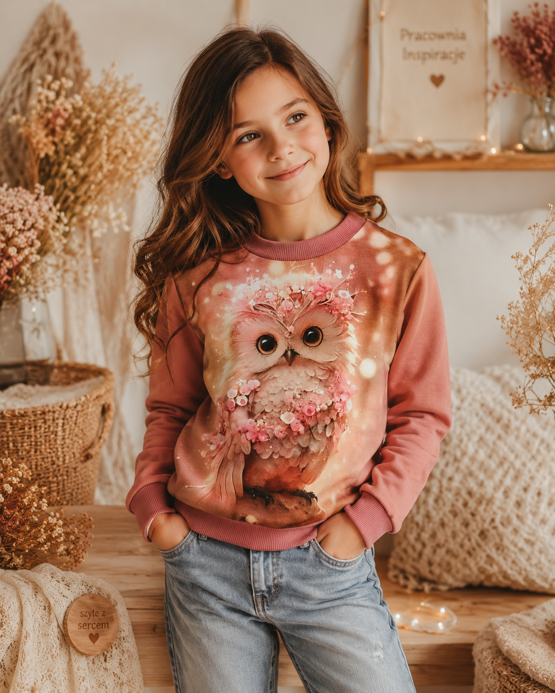 Bluza dziecięca Różowa Sówka