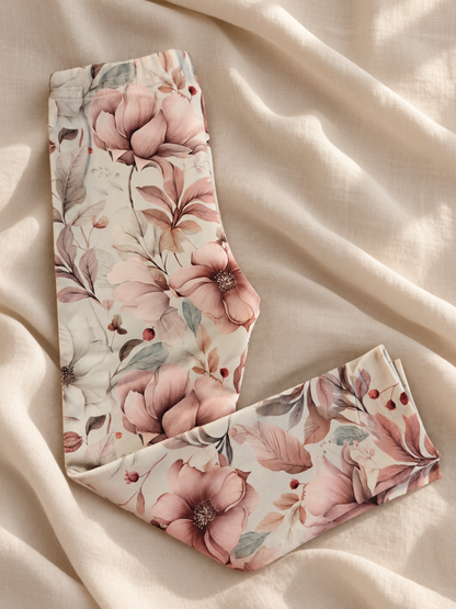 Premium Kinderleggings – BOHO Blossom 🐰🌸