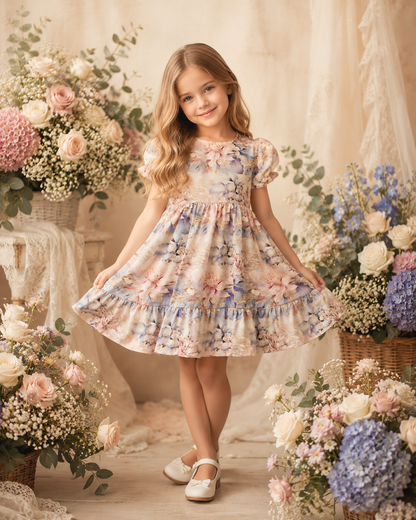 Sukienka dziewczęca „Pastel Bloom”