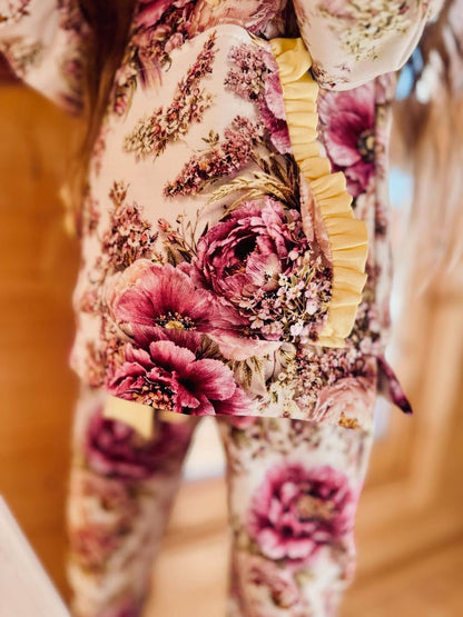 Komplet dziecięcy premium „Blossom Garden” – bluza z kapturem i spodnie
