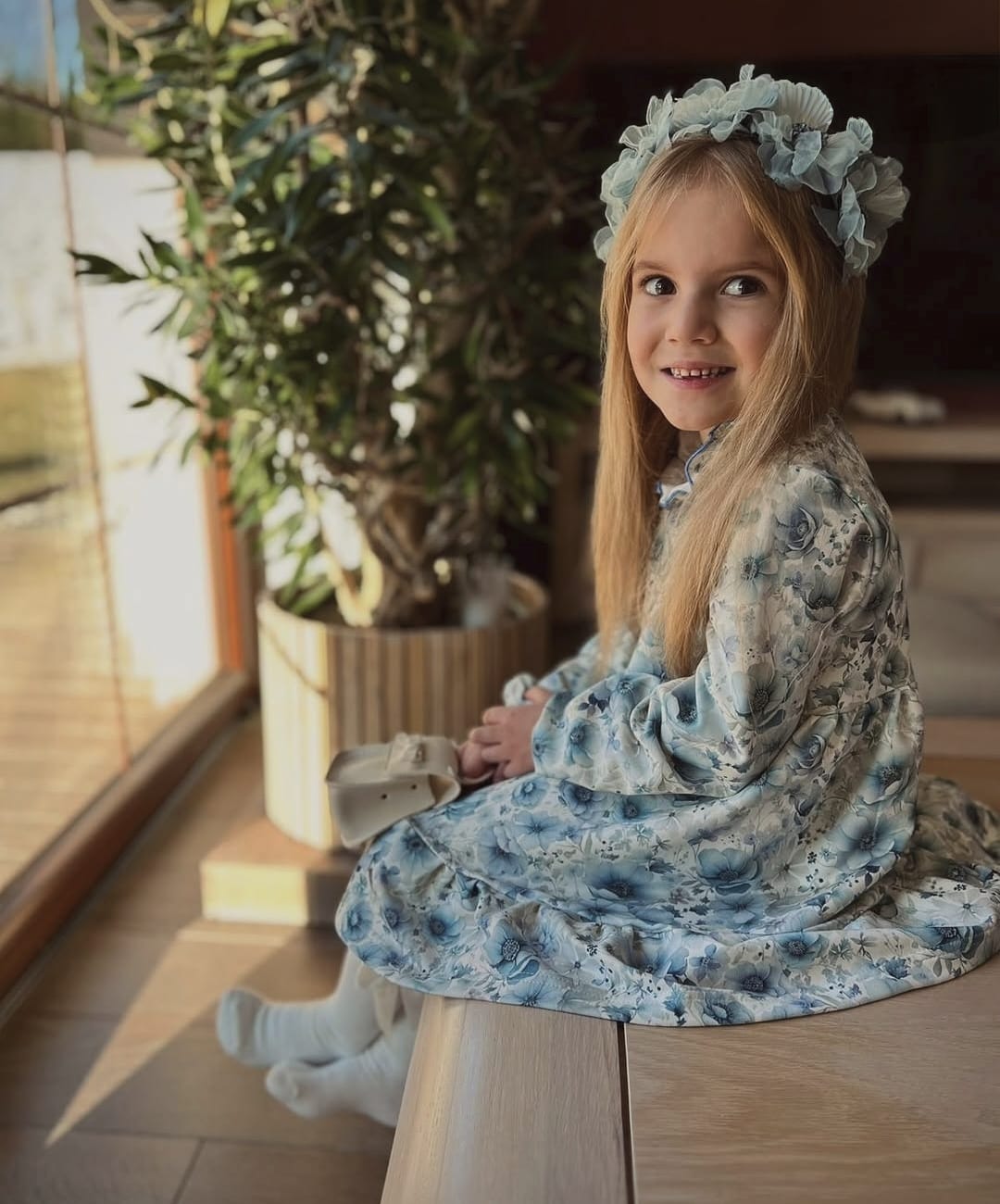 Sukienka Błękitny Ogród Little Atelier Premium