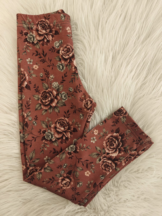 Legginsy dziewczęce w kwiaty – Little Atelier Premium