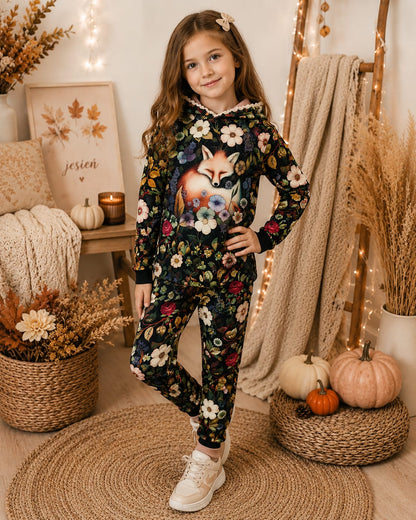 Komplet dresowy Śpiący Lisek — bluza z kapturem i legginsy