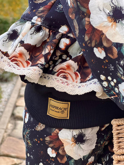Bluza Peplum Dark Flowers – Little Atelier