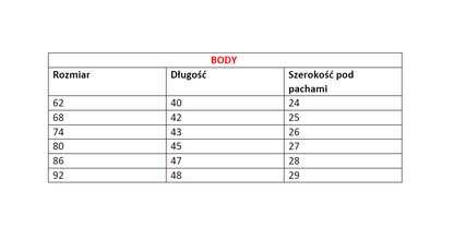 Body dziewczęce „Rose Garden”